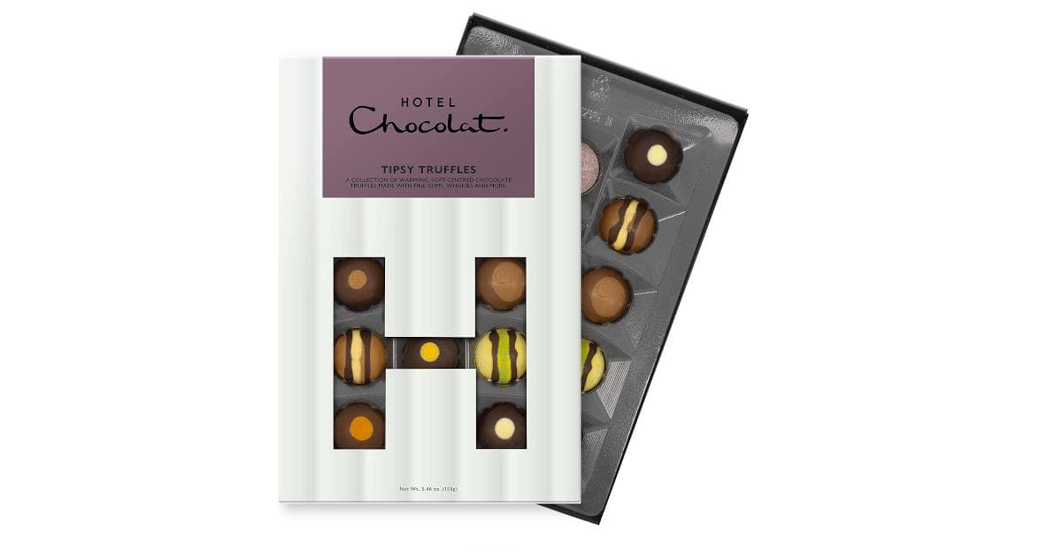 Hotel Chocolat Tipsy Truffles H-Box Chocolate Box | choc-o-holic