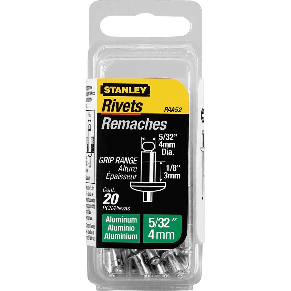 Stanley Aluminium Pop Rivets - 5mm Short Pack of 15 | Rivets
