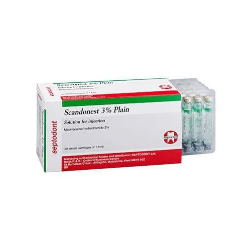 Composite Materials Local Anaesthetics Septodont Scandonest 3% Plain ...