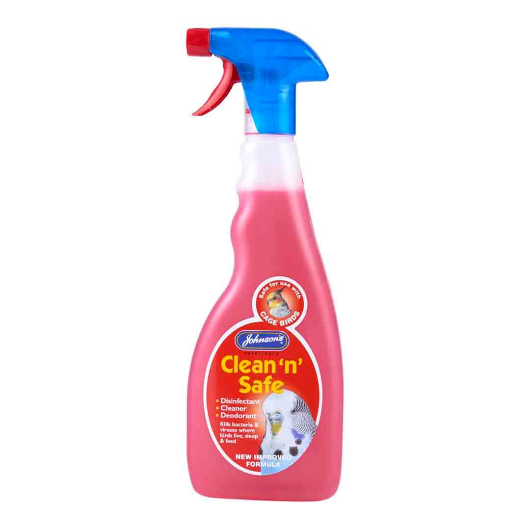 Johnson's Clean 'n' Safe Disinfectant For Cage Birds 500ml | Bird Cages ...