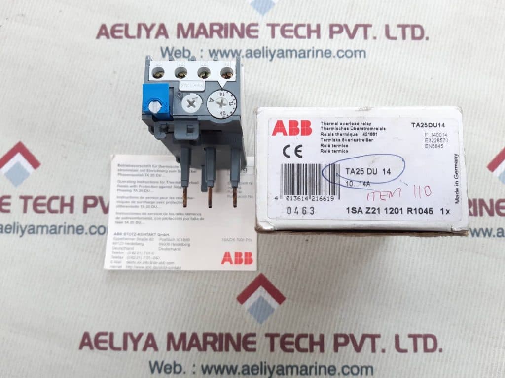 Abb ta25du14 thermal overload relay 10-14A - Aeliya Marine
