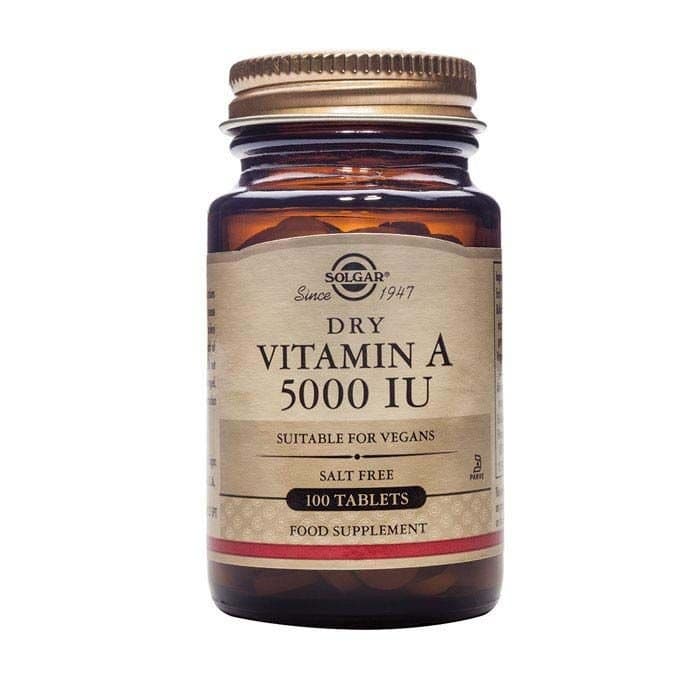 Solgar Dry Vitamin A Tablets 5000iu 100's - Alnajm Alraed Tr LLC