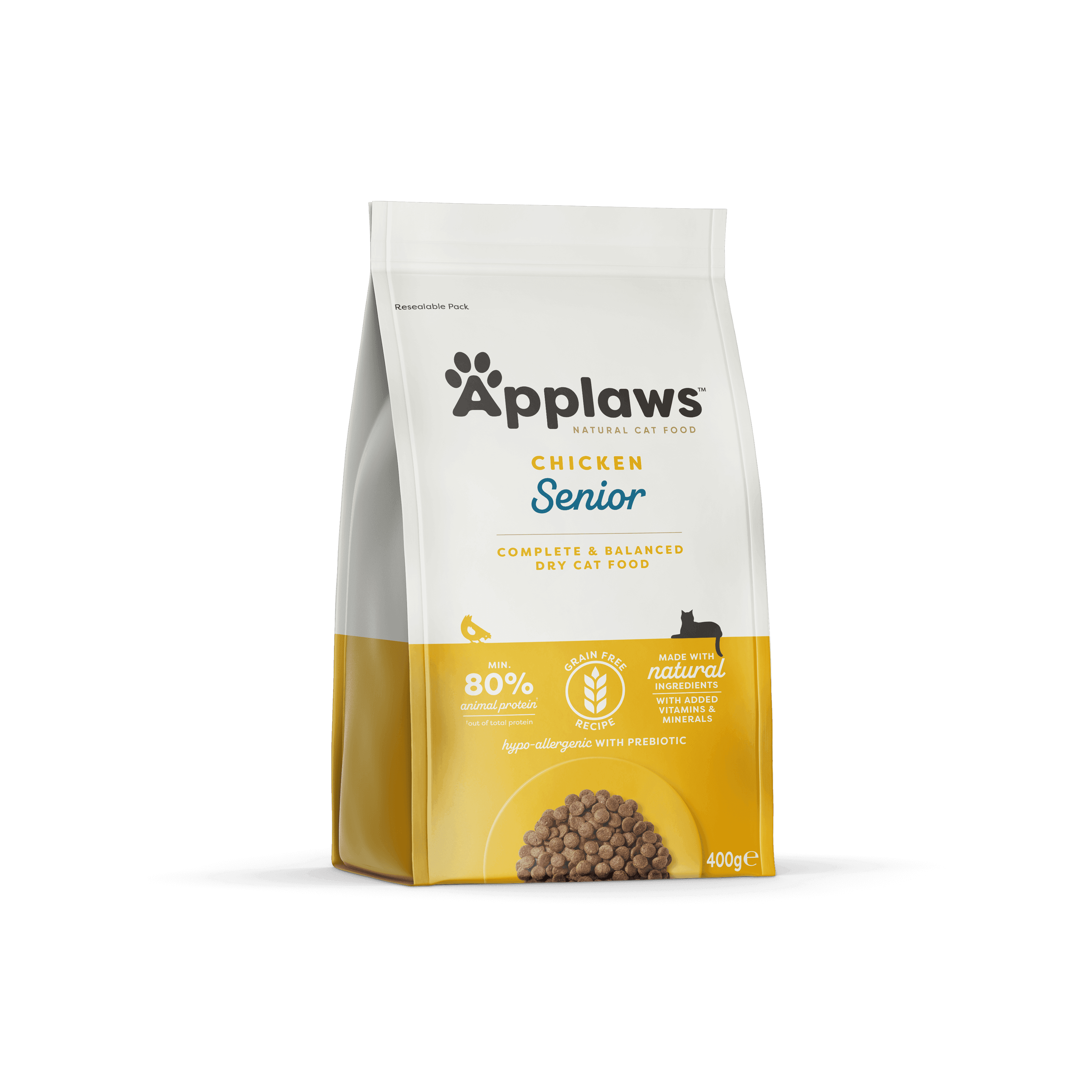 Chicken Senior Dry Cat Food | 400g Bag | Applaws UK