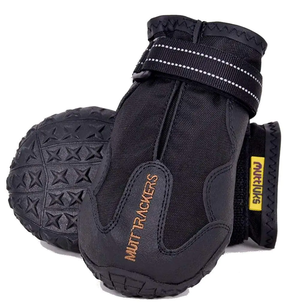 MUTTLUKS Mutt Trackers Dog Boots, Black, 2-pack - BlueBarn.Shop