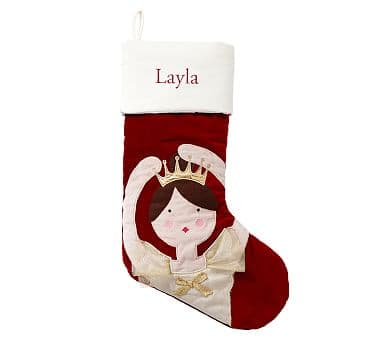 Ballerina Luxe Velvet Christmas Stocking | Pottery Barn Kids