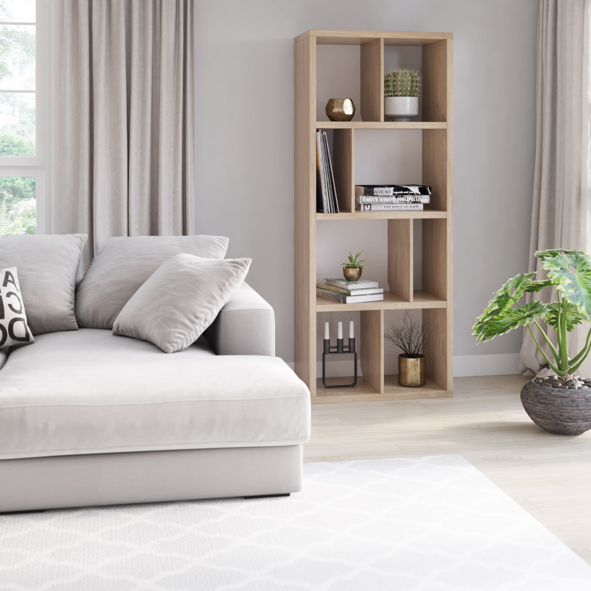 Latitude Run® Daymien Geometric Bookcase & Reviews | Wayfair