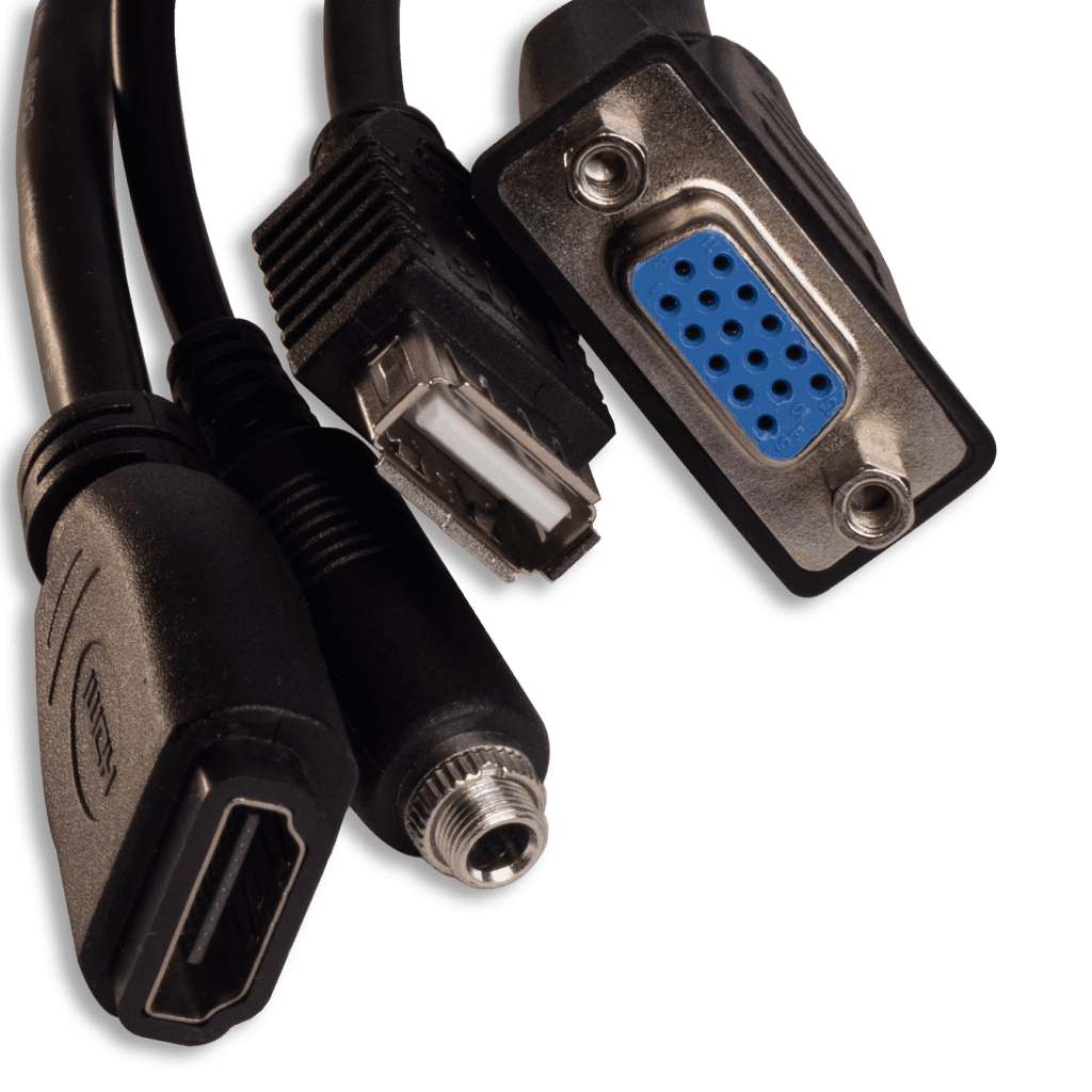 VGA/Audio, HDMI, USB B Double Gang AV Wall Plat…