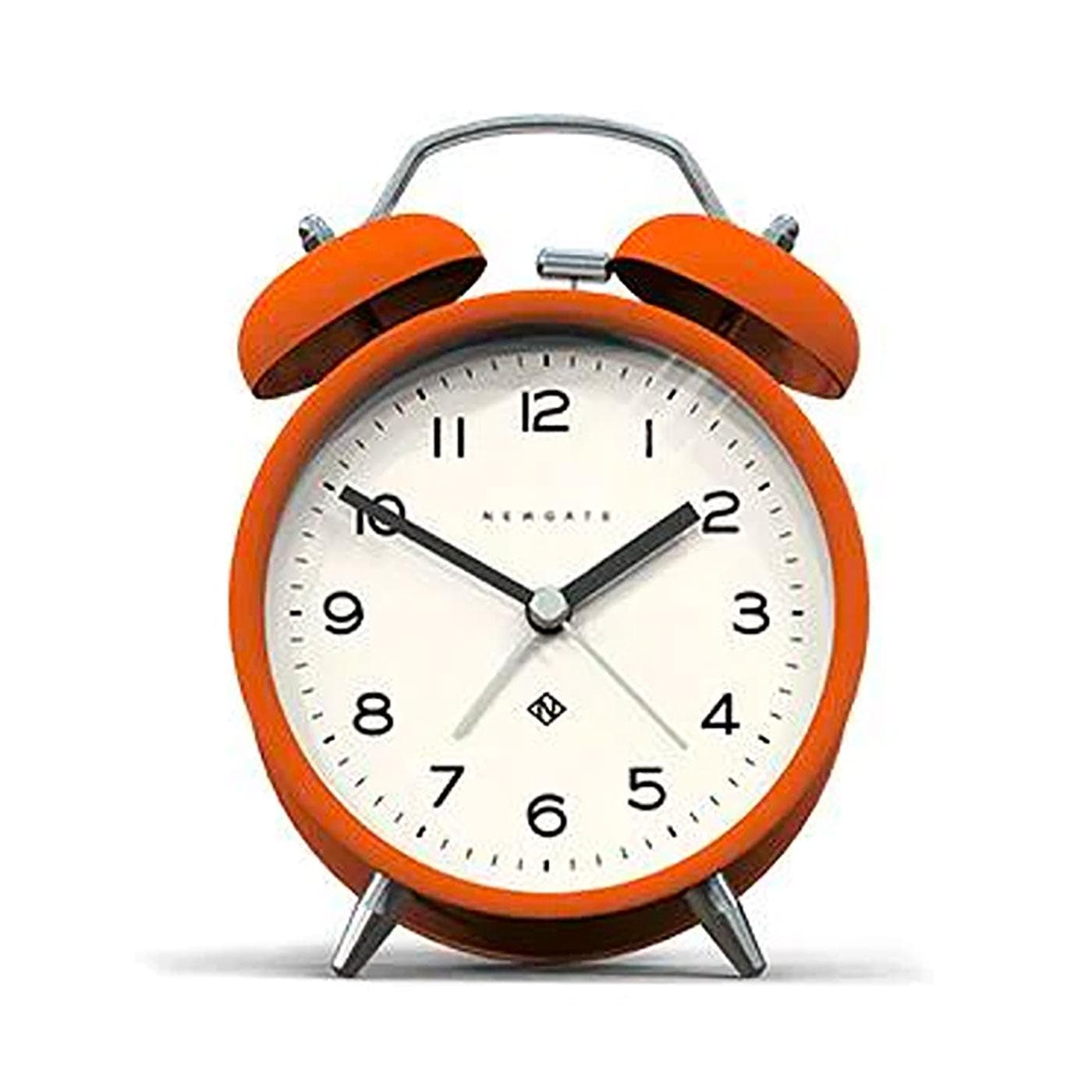 Newgate Clocks Twin-Bell Charlie Bell Echo Alarm Clock Orange
