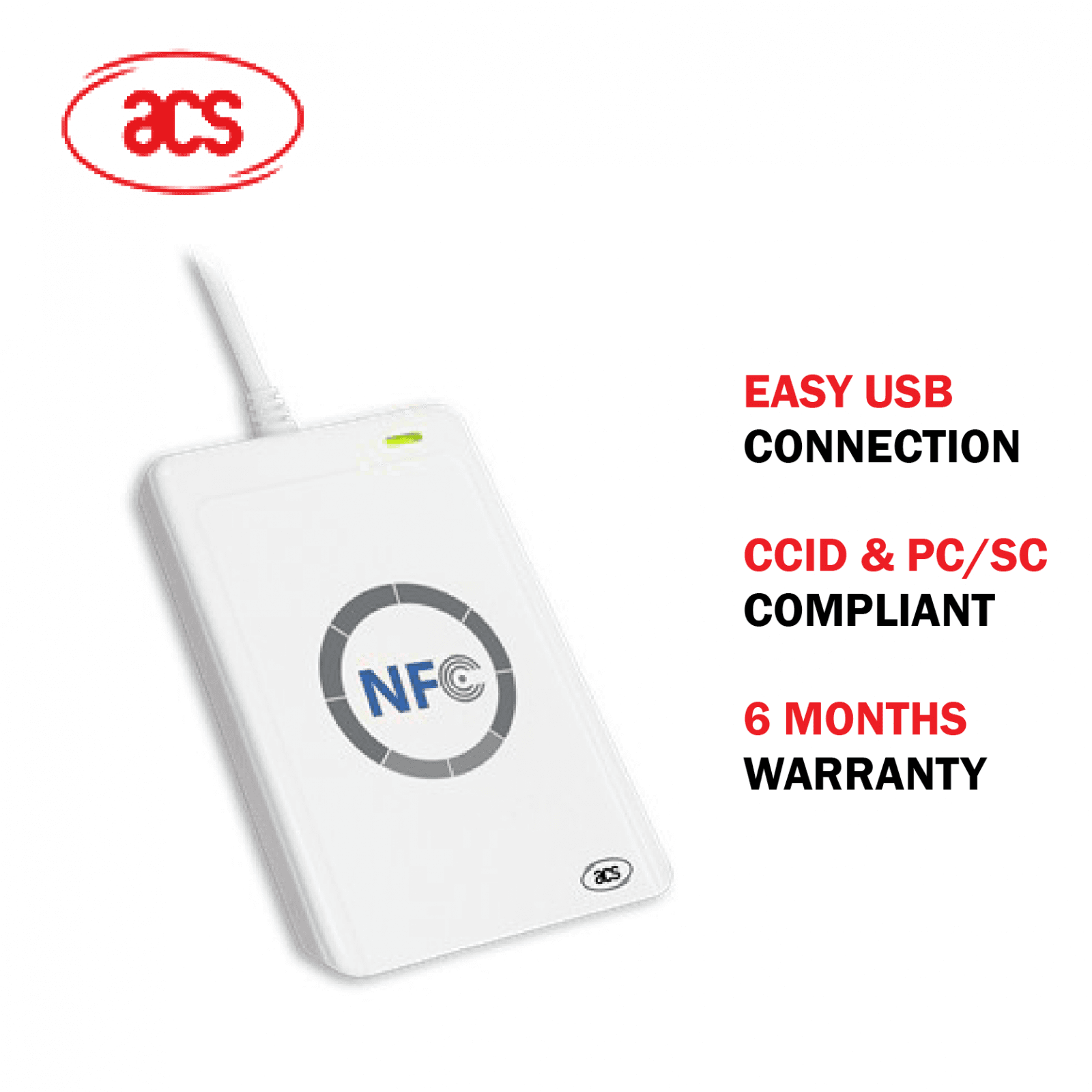 ACS ACR122U USB NFC Reader – Barcode.com.my