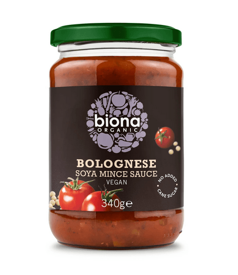 Biona Organic Bolognese Soya Mince Sauce 340g | Bia Follain Health Food ...