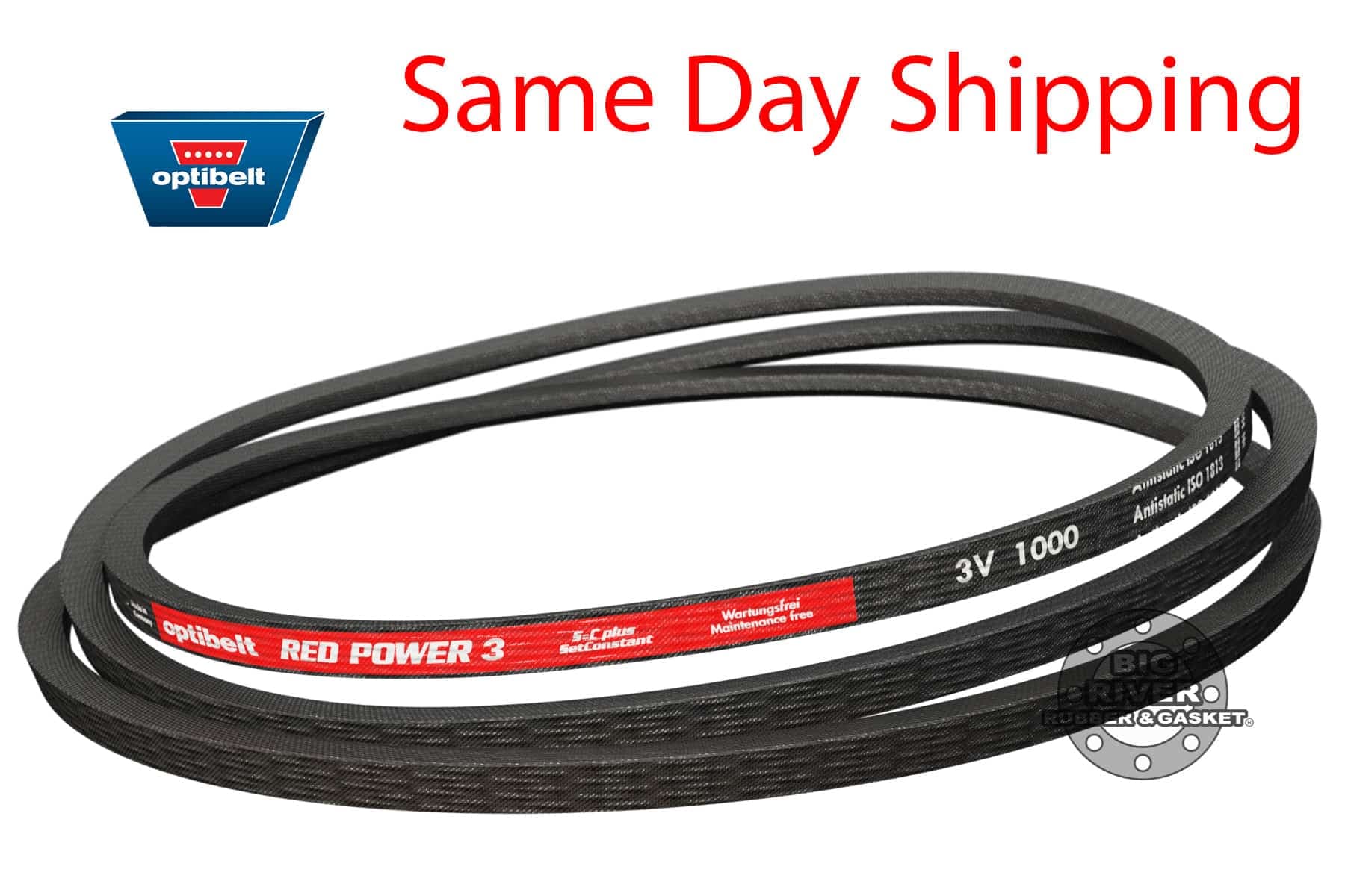 3VRP1000 Red Power V-Belt Optibelt | Big River Rubber & Gasket