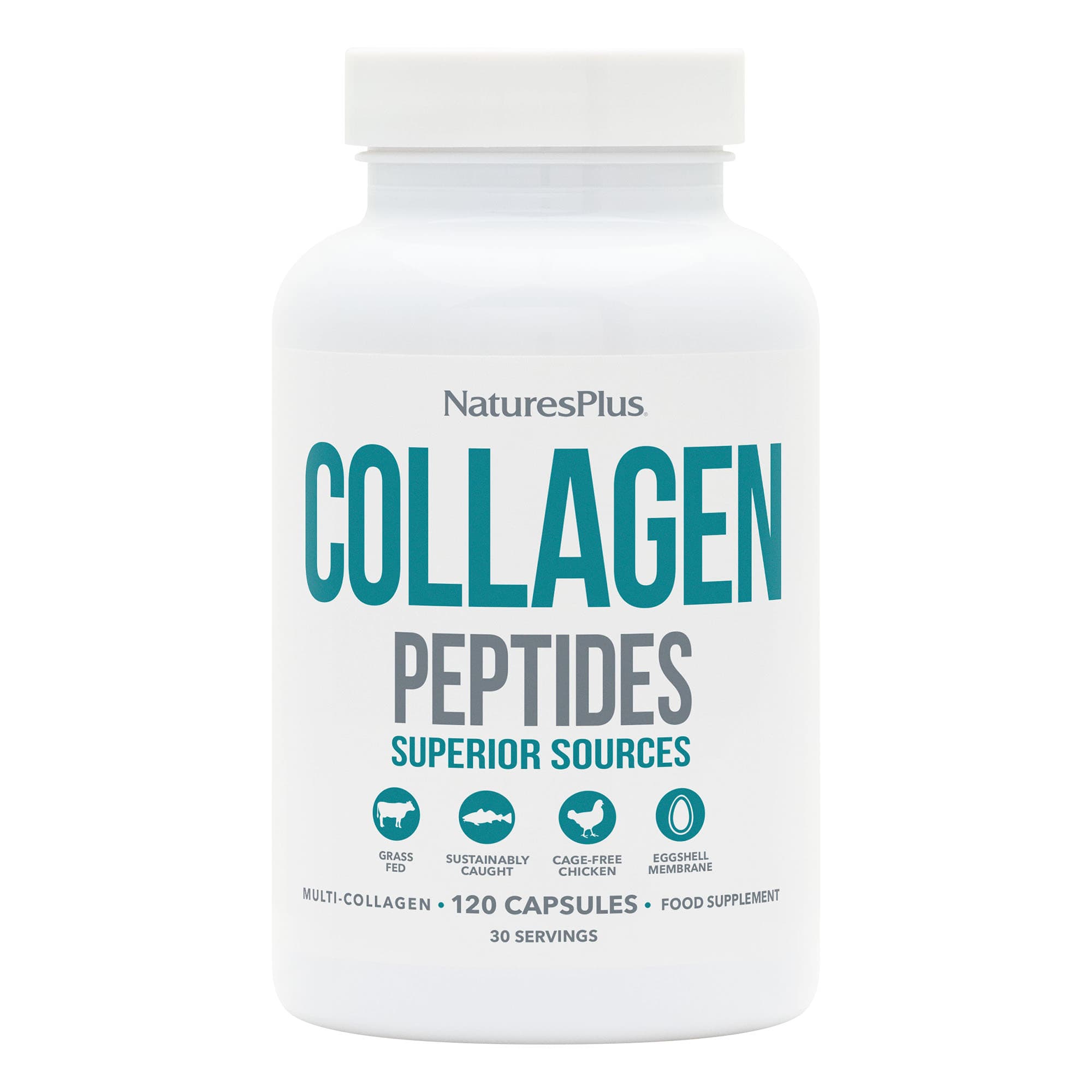 Natures Plus Collagen Peptides 120 Capsules | Bodywise Health Foods