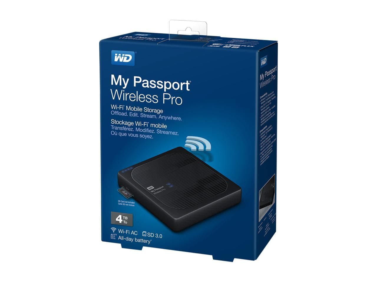 Open Box: WD 4TB My Passport Wireless Pro Portable External Hard Drive ...
