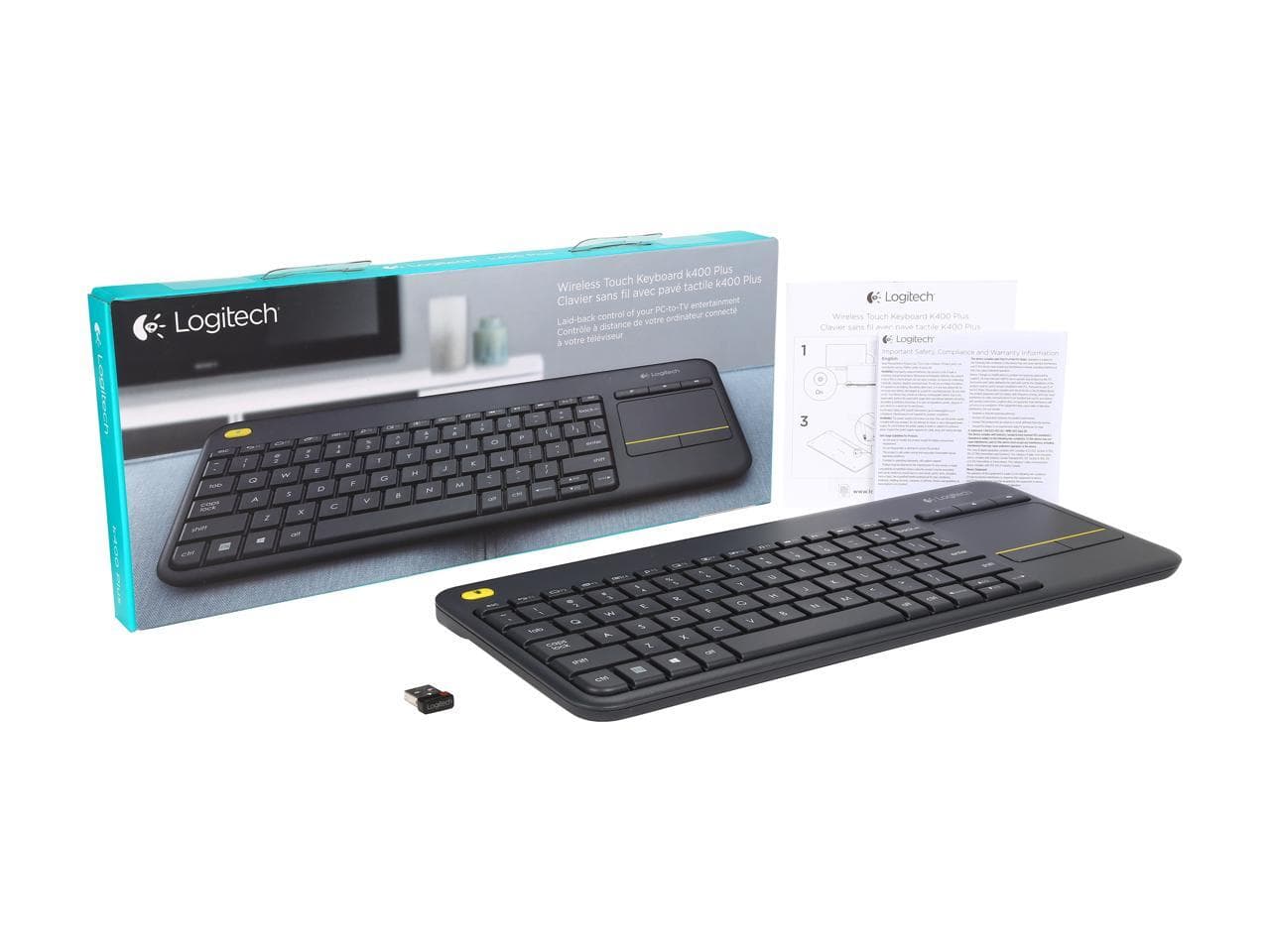 Logitech K400 Plus Wireless Touch Keyboard - Newegg.com