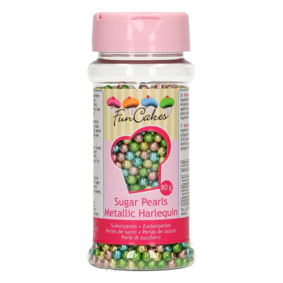 metallic harlequin edible pearls – Cakers World