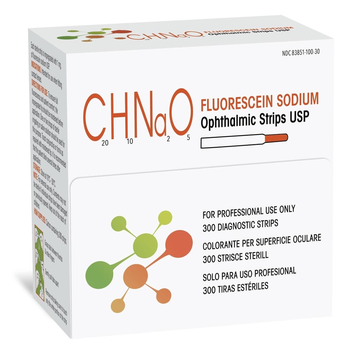 Fluorescein Sodium Ophthalmic Strips - 1mg Sterile (Box of 300)