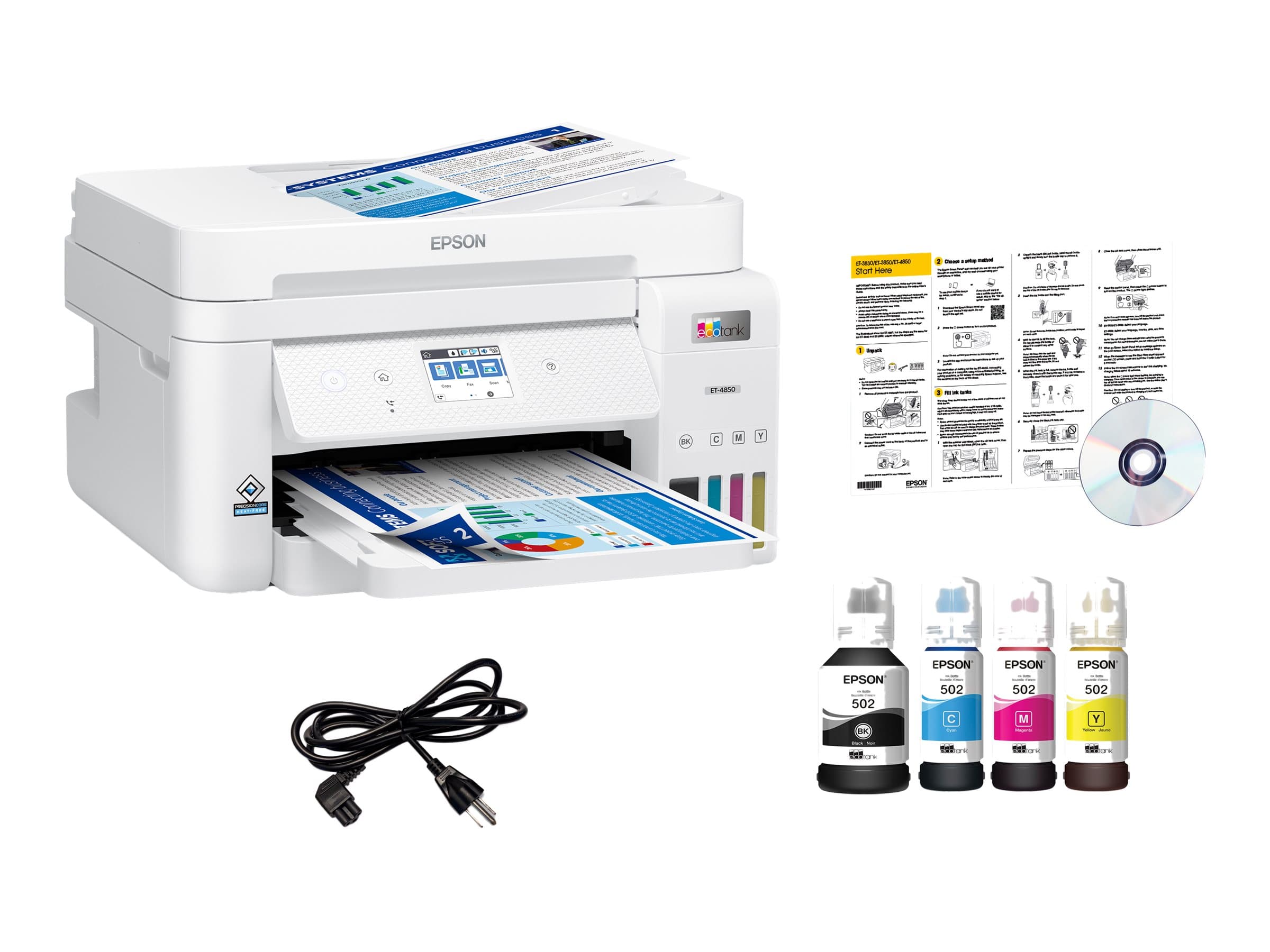 Epson EcoTank ET-4850 Wireless All-in-One Color Multifunction Ink-Jet ...