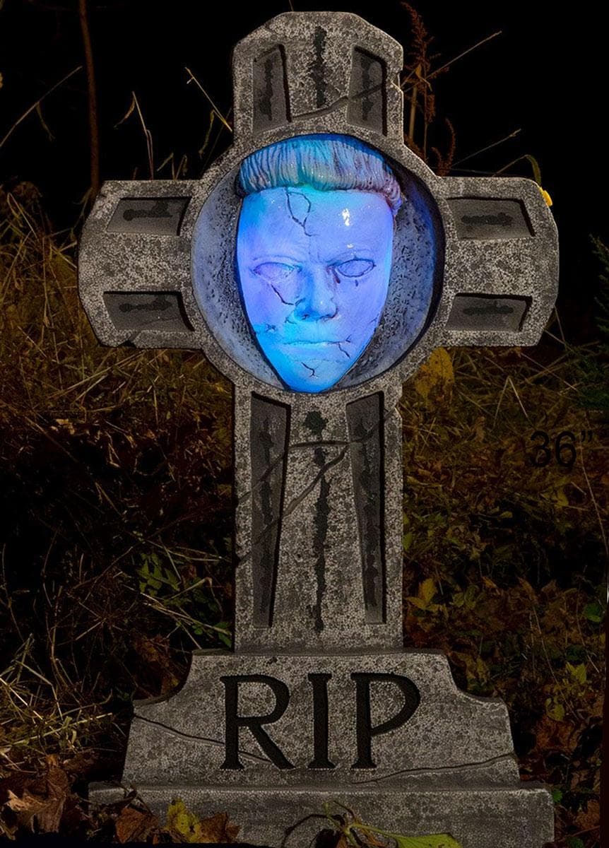 Michael Myers 36" Light Up Tombstone by Fun-World 91397TMM | Karnival ...