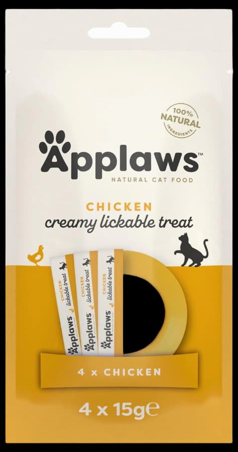 Applaws 100% Natural Creamy Lickable Cat Treats, Grain Free Chicken ...