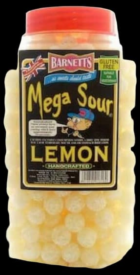 Barnetts Mega Sour Fruits Flavoured Sour Balls Hard Candy Gluten Free ...