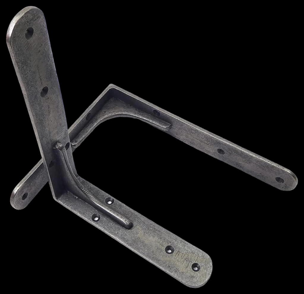 Pair of Heavy Duty Industrial Gallows Style Shelf Brackets Cast Iron (7 ...