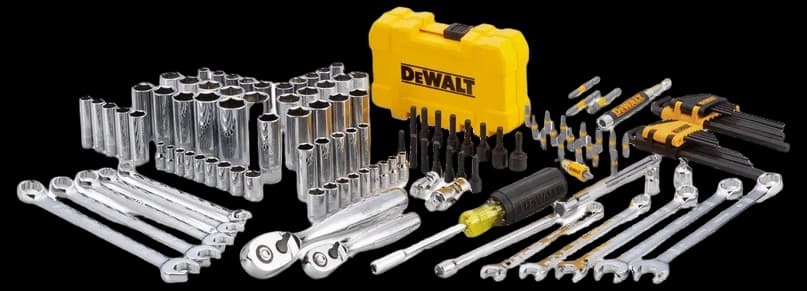 DEWALT Mechanics Tools Kit and Socket Set, 142-Piece, 1/4 & 3/8″ Drive ...