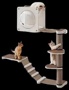 Feandrea Clickat Collection - No.007 Cat Shelf, Wall-Mounted Cat Perch ...