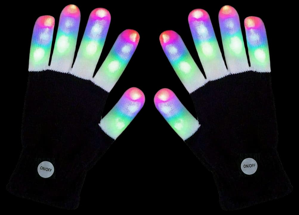 Rave Lights Gloves LED Light Up Gloves Perfect For Raves, Christmas