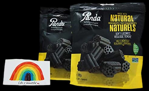 Panda All Natural Soft Black Licorice Candy Value Pack Bundle (x 2 Bags)