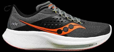 Saucony Men's Ride 17 Sneaker, Shadow/Pepper, 8.5