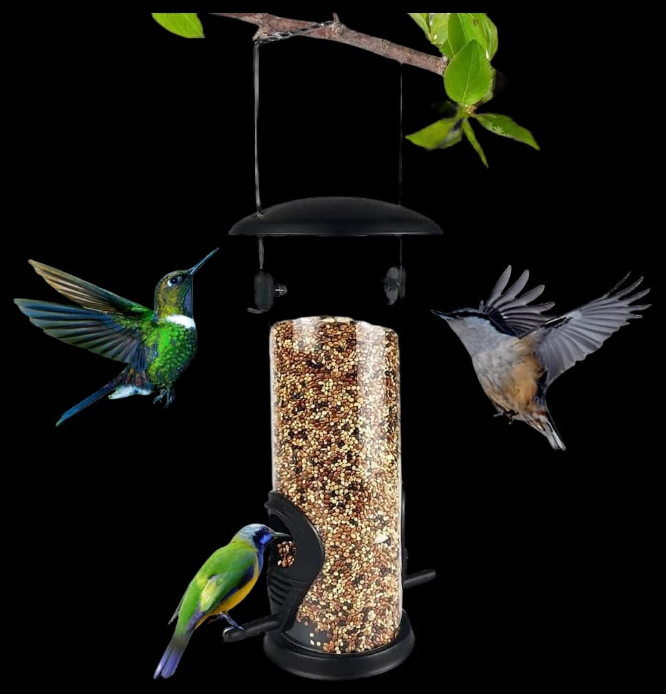 Amazon.com : Metal Bird Feeder, Tube Bird Feeders for Outdoors Hanging ...