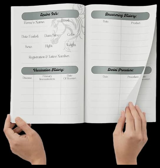 Horse Health Record Log book: Equine Health Record Keeper, Vaccination ...