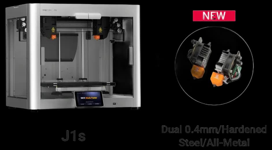 Snapmaker J1s IDEX 3D Printer - Dual Extruder 3D Printer