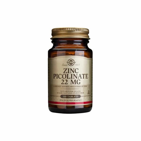 Solgar - Zinc Picolinate 22mg - 100 tablets