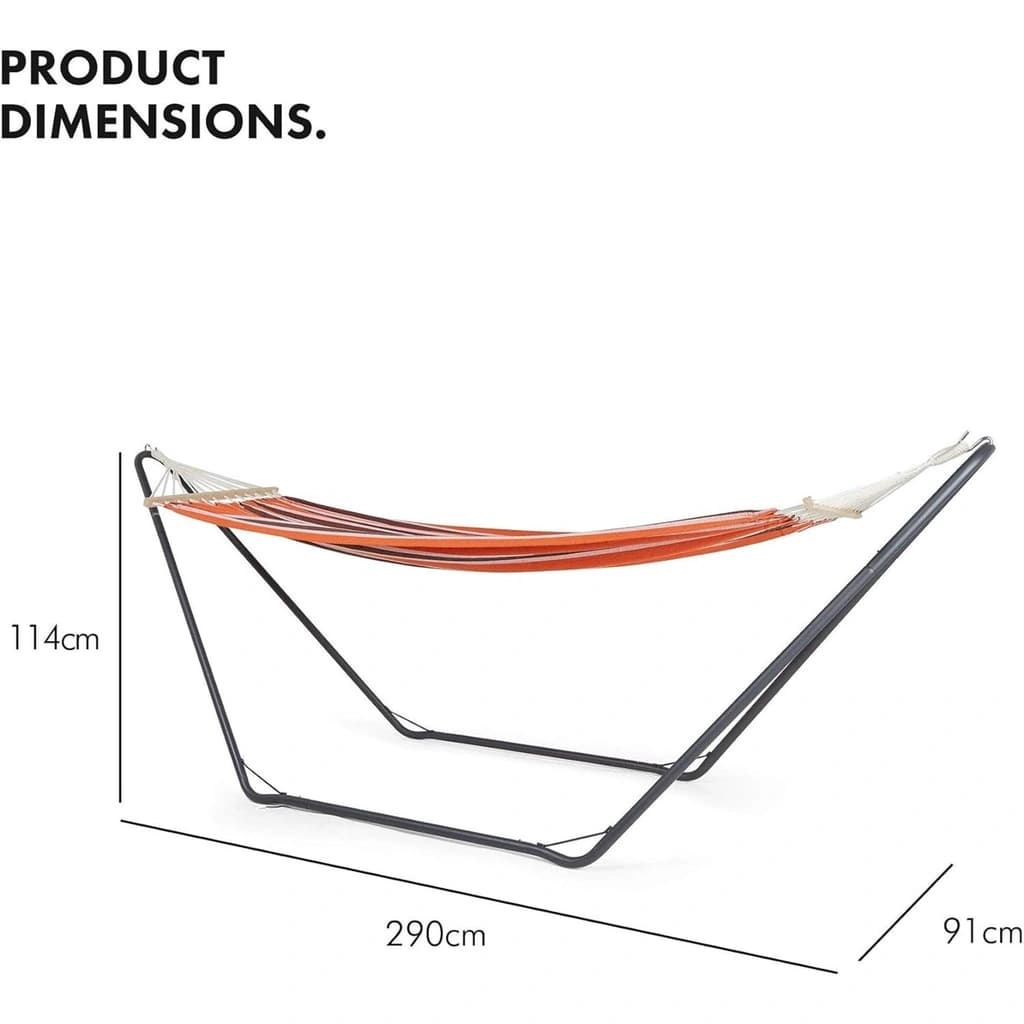 VonHaus Grey Hammock with Metal Frame