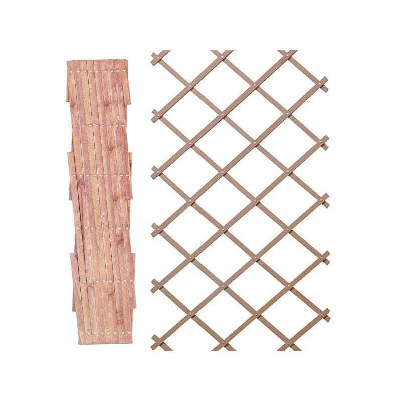 Gardman 07250 1.8m x 0.3m Expanding Riveted Tan Trellis Screen Garden Plant