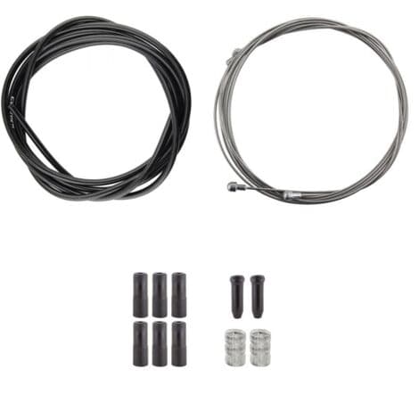 CLARKS UNIVERSAL S/S FRONT & REAR BRAKE CABLE KIT W/P2 BLACK OUTER ...