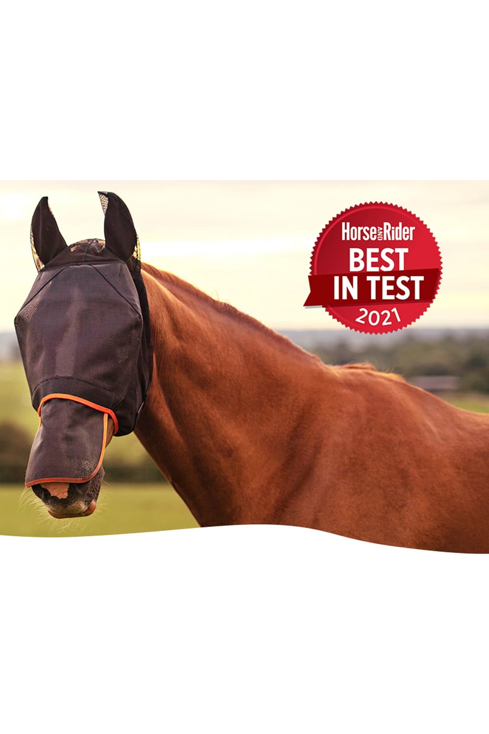 Equilibrium FIELD Relief MAX Fly Mask Black & Red | The Drillshed