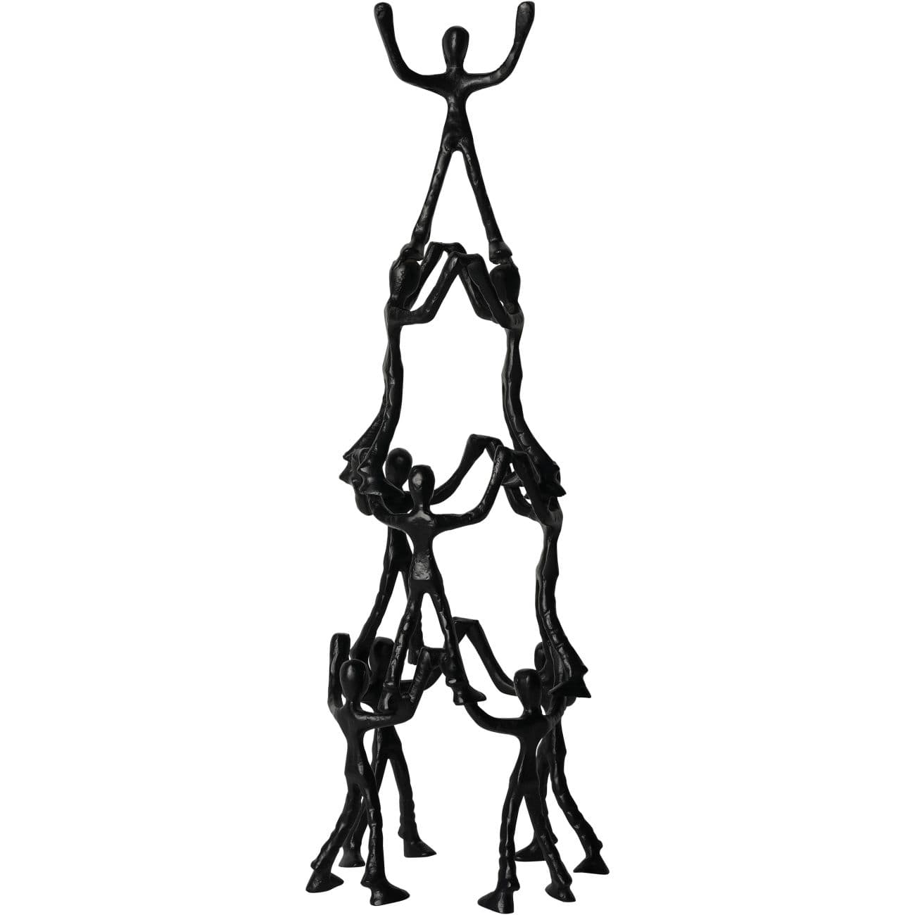 Tower of Humans in Black Sculpture - The Libra Company