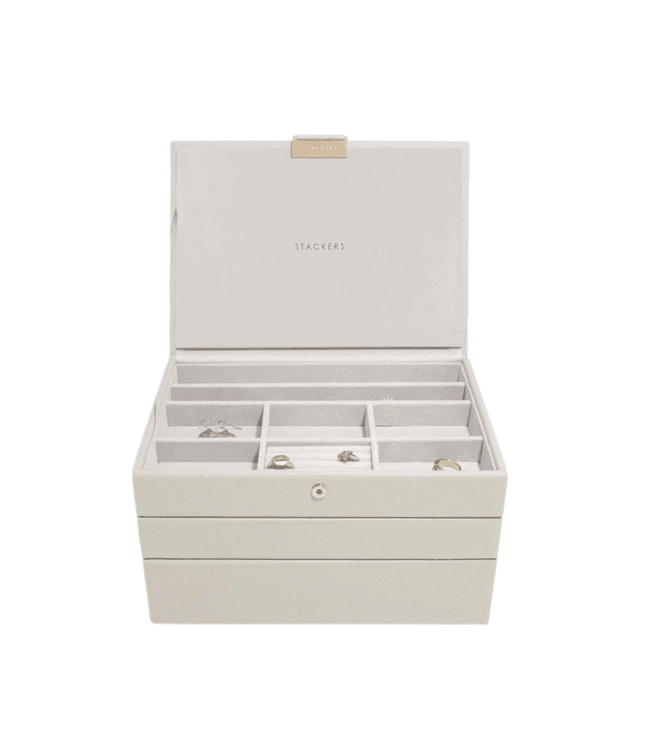 STACKERS Classic 3-Set Jewellery Box Oatmeal - STACKERS & Co