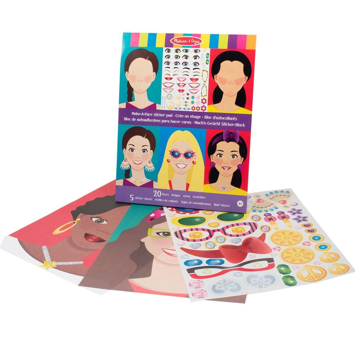 Melissa & Doug Make-a-Face Reusable Sticker Pad