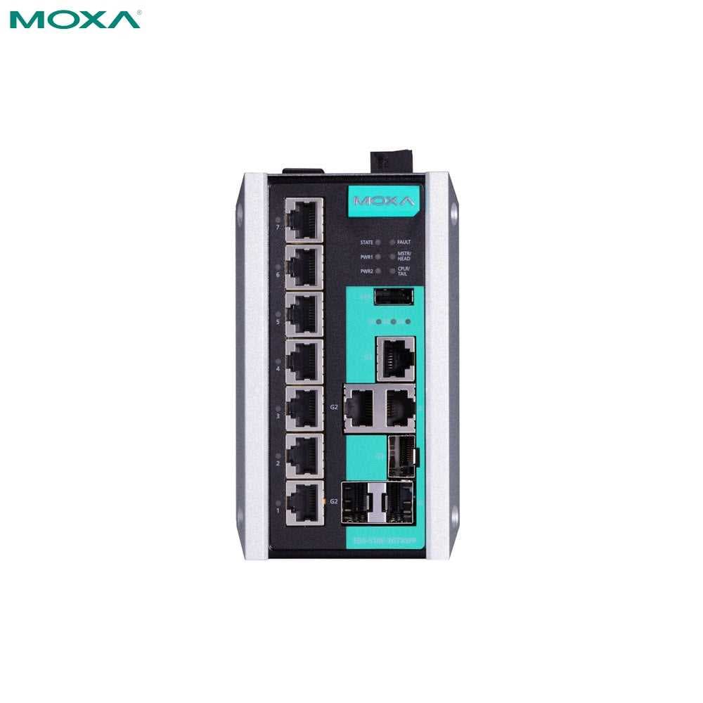 Moxa EDS-510E-3GTXSFP Managed Gigabit Ethernet Switch | 7 + 3G SFP ...