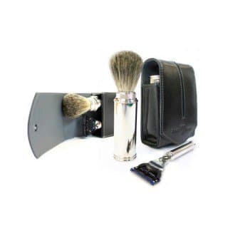 Edwin Jagger Black Leather Fusion Travel Shaving Kit - CHARALS ...