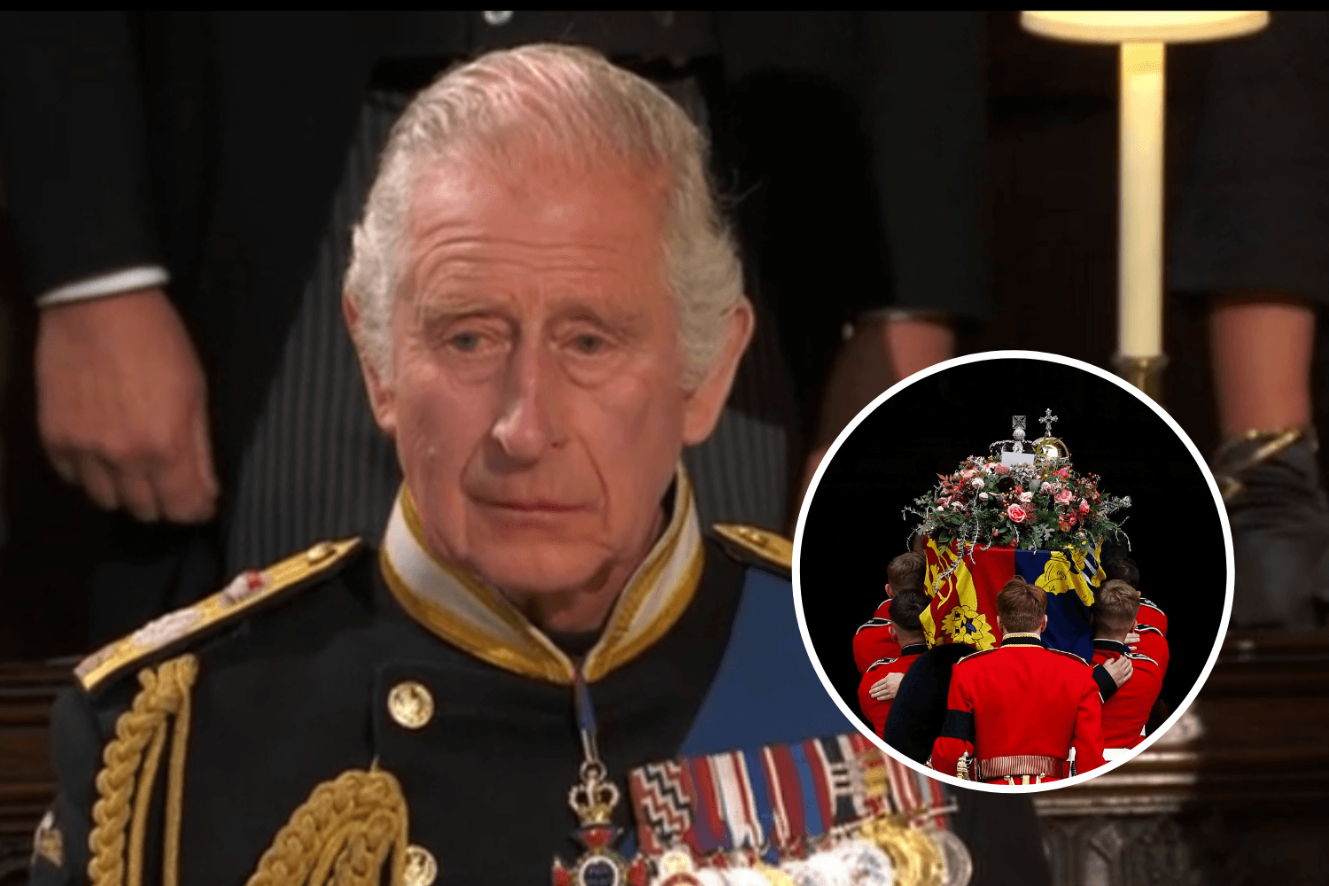 Charles in Tears as Royals Sing 'God Save The King' During Queen's ...