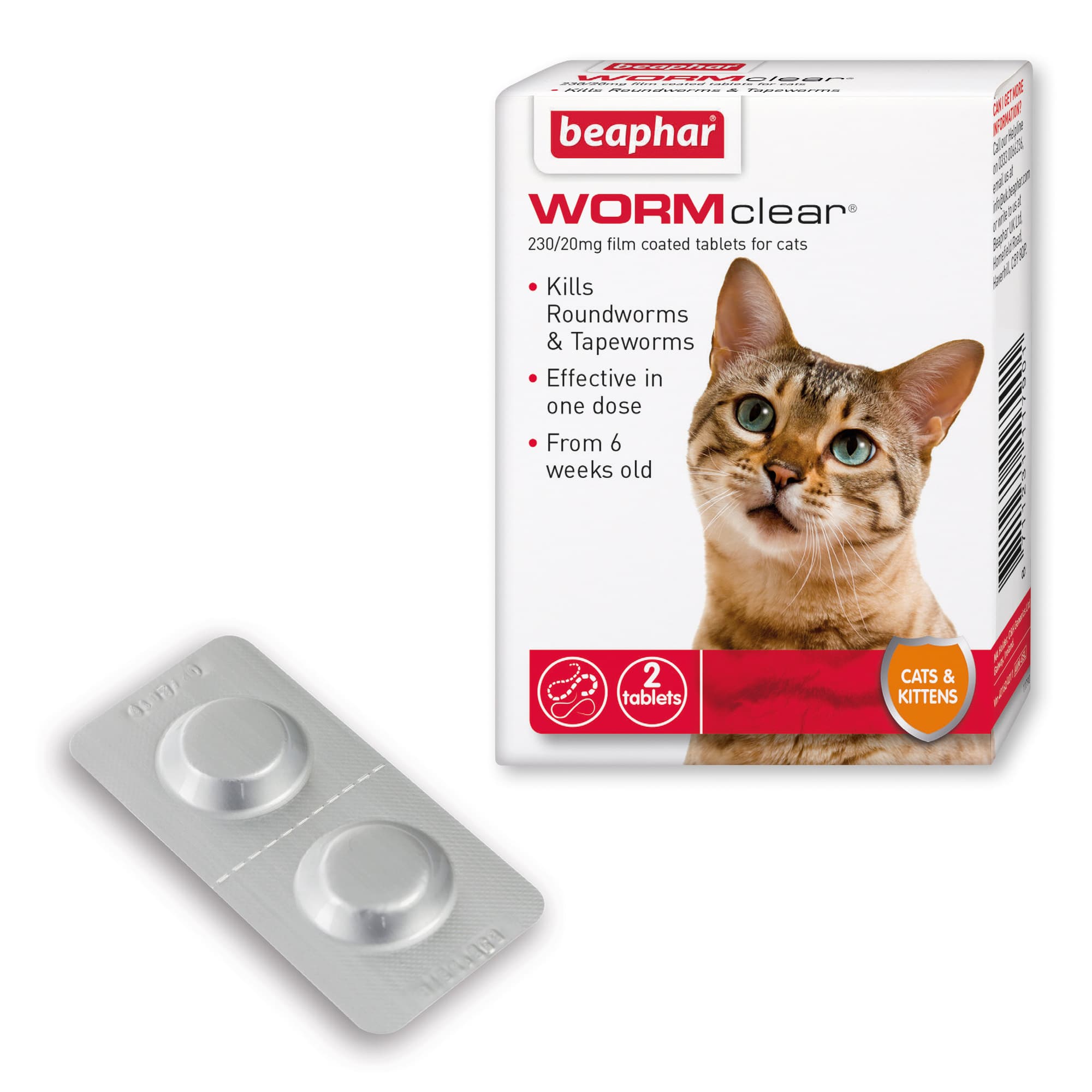 Beaphar WORMclear® Worming Tablets for Cats | 2 Tablets - Beaphar