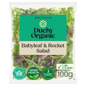 Duchy Organic Babyleaf & Rocket Salad | Waitrose & Partners