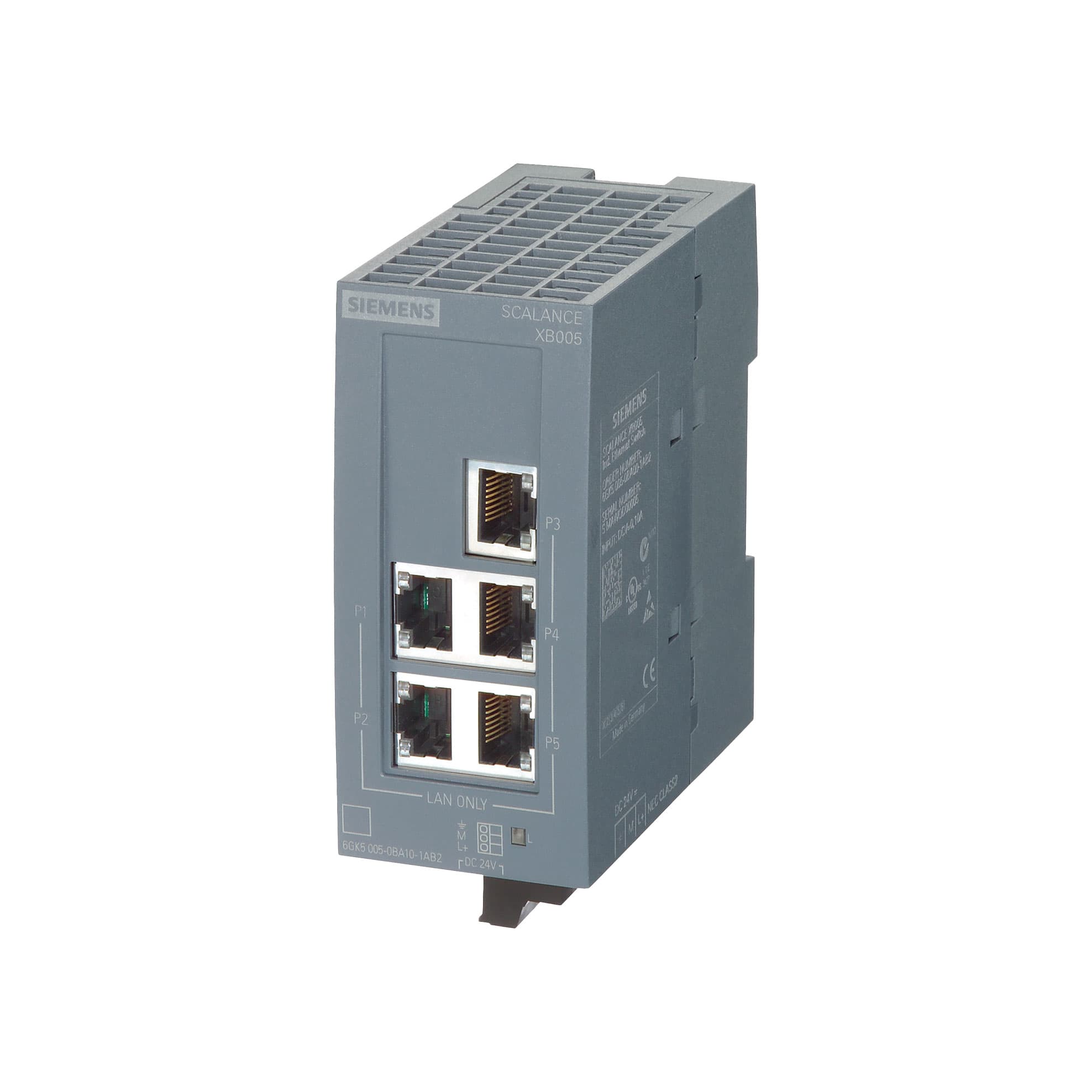 EMT: Siemens SCALANCE XB005 Unmanaged Industrial Ethernet Switch, 5x 10 ...