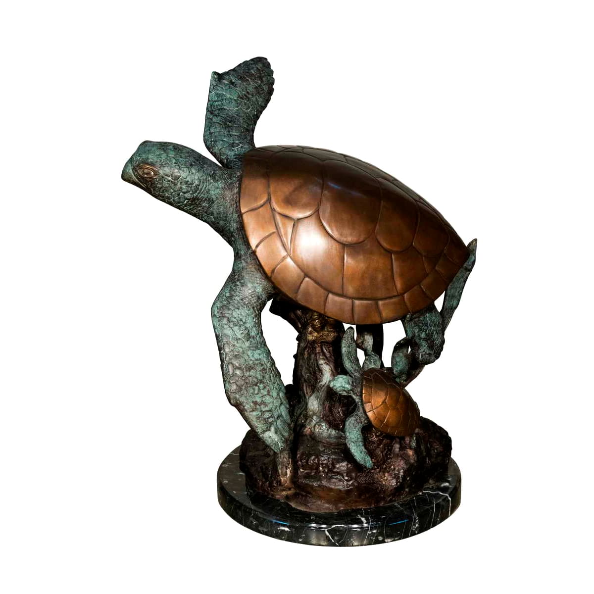 Frith Sculpture Cold Cast Bronze Sea Turtle