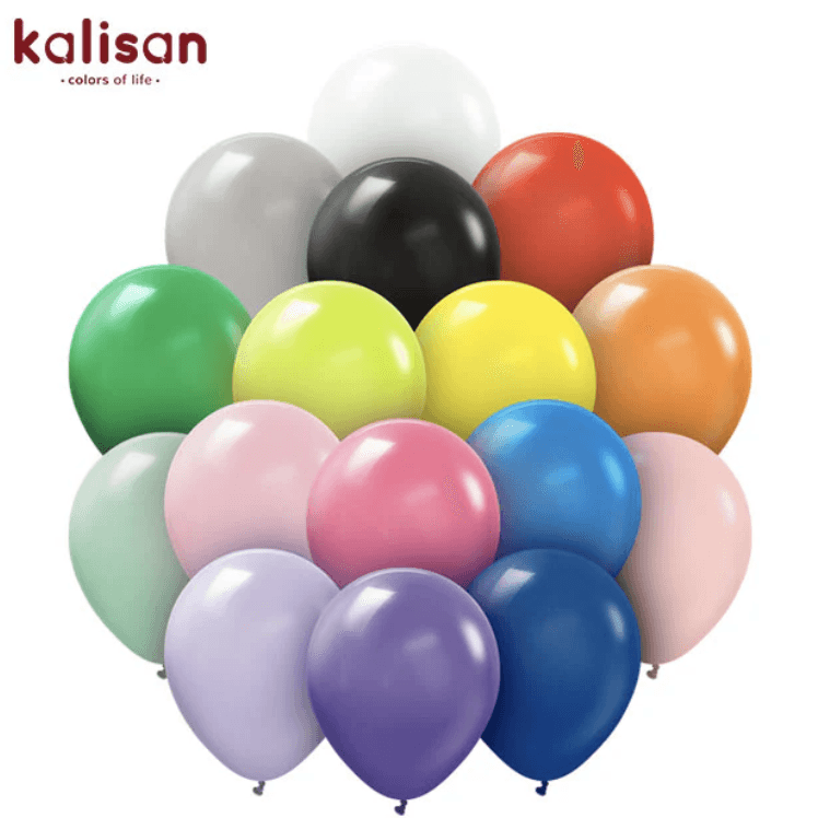 KALISAN 12" Standard Assorted Latex Balloons 100ct - Globoloon ...