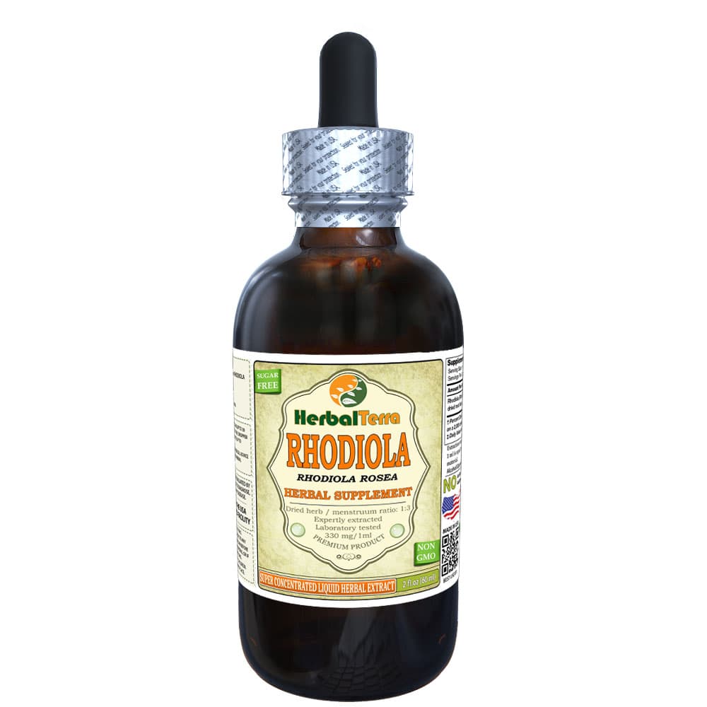 Rhodiola (Rhodiola Rosea) Tincture, Organic Dried Roots Liquid Extract ...